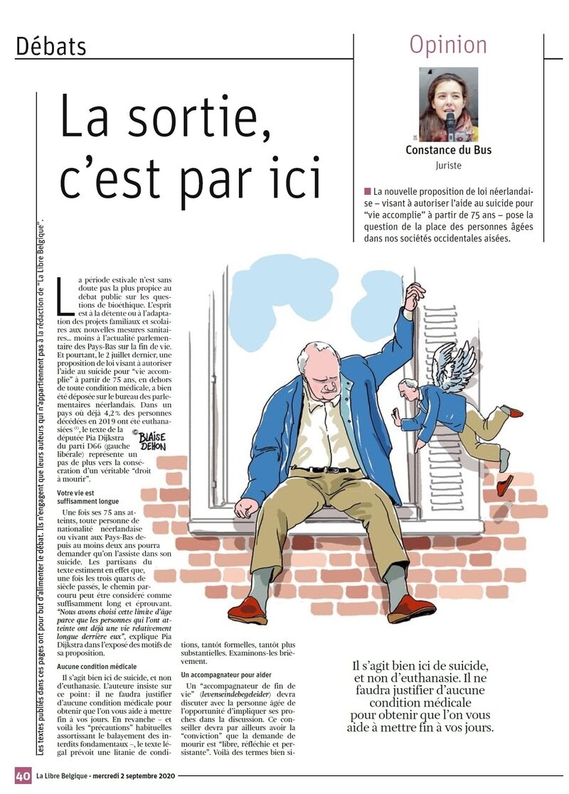 Aide au suicide pour "vie accomplie" : quelle place pour les personnes âgées dans nos sociétés occidentales aisées ?