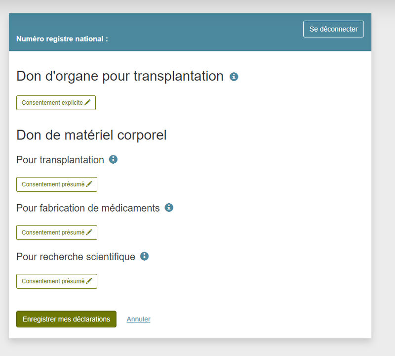 La déclaration de don d’organes facilitée et élargie en Belgique