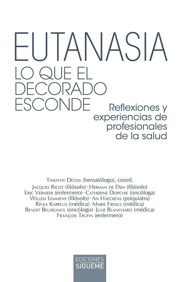 Le livre ‘Euthanasie, l’envers du décor’ désormais disponible en espagnol
