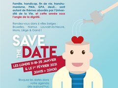 SAVE THE DATE ! L'Université de la Vie 2021 dans 6 villes belges