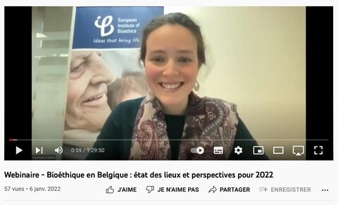 Le replay du webinaire "Bioéthique en Belgique 2022" est en ligne !