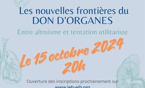 Conférence - Les nouvelles frontières du don d'organes 