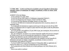 Texte législatif - AR Euthanasie / rédaction déclaration anticipée