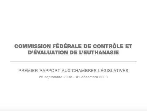 Rapport de la commission d'évaluation euthanasie 2004