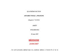 Texte de jurisprudence - Affaire Tysiac c. Pologne / IVG thérapeutique