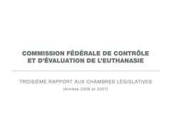 Rapport de la commission d'évaluation euthanasie 2008