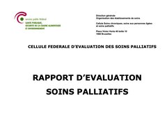 Rapport d’évaluation soins palliatifs 2008