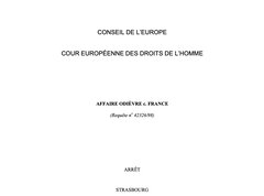 Texte de jurisprudence - Affaire Odièvre c. France / Accouchement sous X
