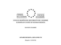 Texte de jurisprudence - Affaire Dickson c. Royaume-Uni / PMA