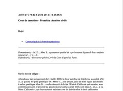 Texte de jurisprudence - Affaire Mennesson / Gestation par autrui