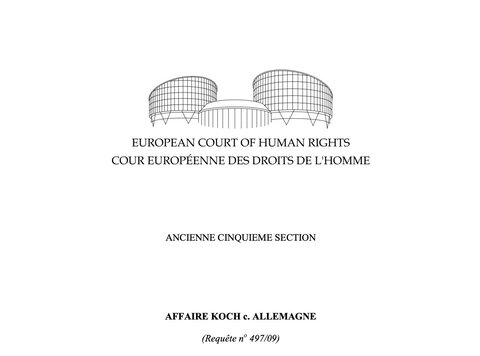 Texte de jurisprudence - Affaire Koch c. Allemagne / Suicide assisté