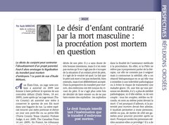 Le désir d’enfant contrarié / stérilité féminine : la procréation pour autrui