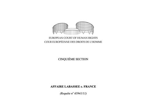 Texte de jurisprudence - Affaire Labassee c. France / GPA