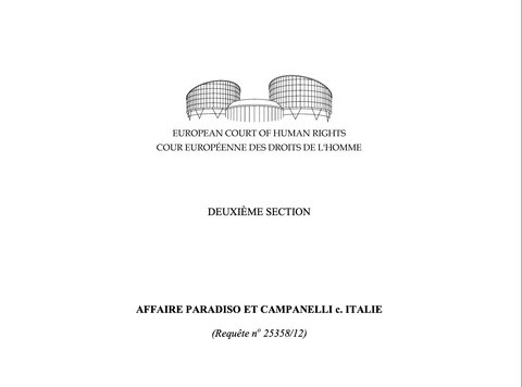 Texte de jurisprudence - Arrêt Paradiso et Campanelli c. Italie / GPA