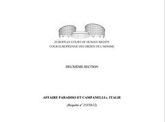 Texte de jurisprudence - Arrêt Paradiso et Campanelli c. Italie / GPA
