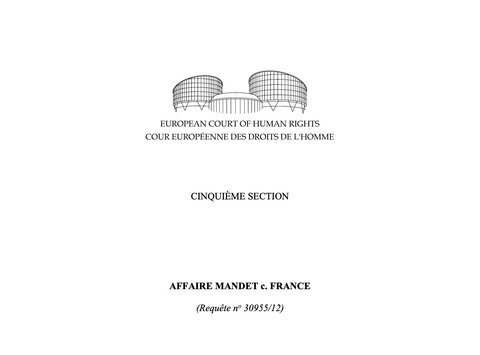 Texte de jurisprudence - Arrêt Mandet c. France : connaître ses origines biologiques
