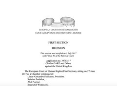 Texte de jurisprudence - Affaire Charles Gard and others v. the United-Kingdom