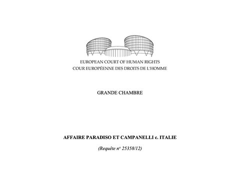 Texte de jurisprudence - Affaire Paradiso et Campanelli c. Italie / GPA