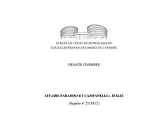 Texte de jurisprudence - Affaire Paradiso et Campanelli c. Italie / GPA