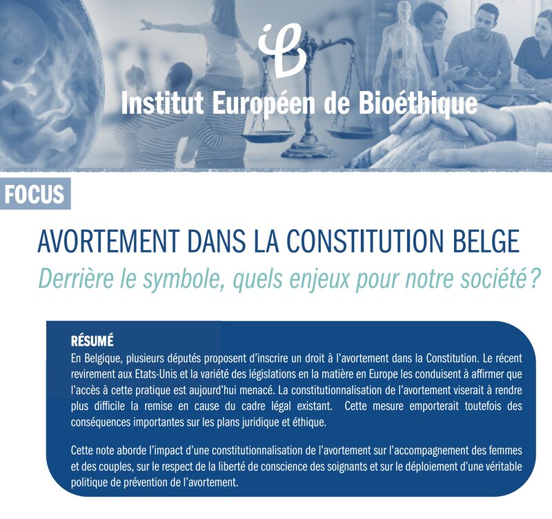 Avortement dans la Constitution belge : derrière le symbole, quels enjeux pour notre société ?   